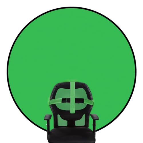 57in Portable Green Screen Chair Backdrop: Double-Sided Foldable Greenscreen Chroma Key Background for Streaming Video Calls Photography & Gaming