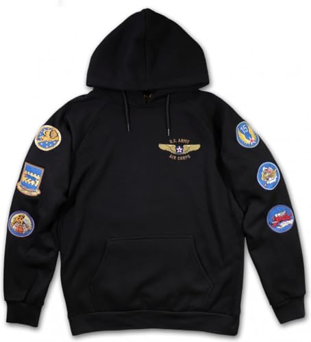 Big Boy Tuskegee Airmen S4 Pullover Mens Hoodie [Black] - ID#39380-15-225-0-0