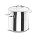 Lacor Olla Alta Acero Inoxidable, Incluye Tapa, Apta para Todo Tipo de Cocinas, Acabado Mate, Capacidad: 36.60 L, Altura, Diámetro: 36 cm, Plata, 36 cm