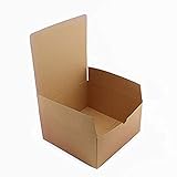 Tytroy Pack of 10 Brown Cardboard Kraft Boxes Brown Paper to Go Boxes with Lids