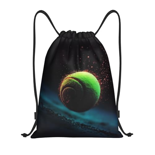 tennis Drawstring Backpack Water Resistant String Bag Sports Sackpack Gym Sack Beach Swim Travel Daypack