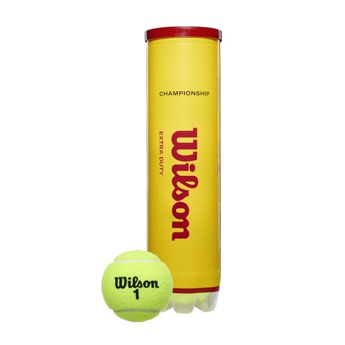 Wilson WRT110000 Palline da Tennis Champ Extra Duty, Tubo con 4 Palline, per Tutte Le Superfici, Giallo