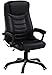 SONGMICS Thick Executive Office Chair with High Back Large Seat and Tilt Function Ergonomic Swivel Computer Chair PU Black UOBG21B