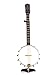 9"H Banjo with Case & Stand Replica Miniature Musical Music Instrument