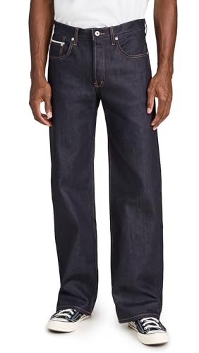 Naked & Famous Denim Men's Strong Guy Nightshade Stretch Selvedge Jeans