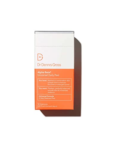 Dr. Dennis Gross Alpha Beta Universal Daily Peel: for Uneven Tone or Texture and Fine Lines or Enlarged Pores, (30 Treatments) Dr. Dennis Gross Alpha Beta Universal Daily Peel: for Uneven Tone or Texture and Fine Lines or Enlarged Pores, (30 Treatments)