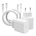 Produktbild ZNBTCY 2er-Pack 25W USB C Ladegerät mit iPhone Ladekabel 1.8M. Schnellladegerät, Stecker Charger Power Adapter,USB C netzteil mit Lightning Kabel für iPhone 14/13/12 Pro/SE/11/XS/XR/8P/SE/iPad-weiß