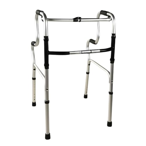 Mobiclinic®, Walking Frame for The Elderly, Lightweight Foldable Rollator, Aluminium, Non-Slip, Height Adjustable, Without Wheels, 4 Legs, Pórtico, Elderly People, Walking Frame for Adults