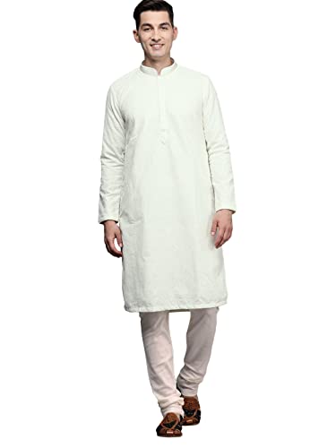Image of Manyavar Men's Chikankari Sequin Work Kurta Set (2pcs)