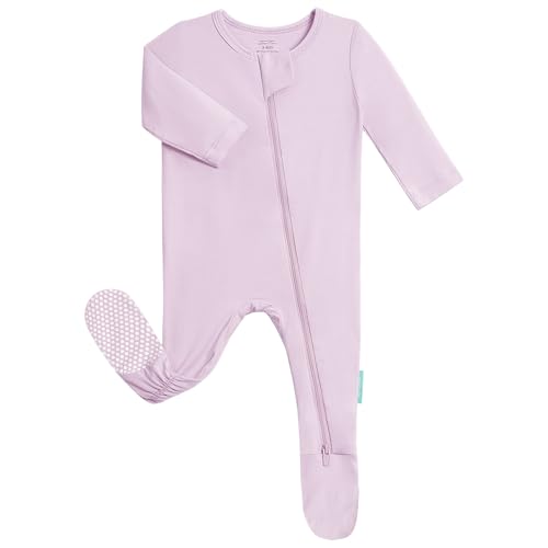 Image of PurComfy Baby Zipper Footie Pajamas, Supersoft Bamboo Rayon Baby Footed Pjs Boy Girl 0-3-6-9-18-24 Month Coverall Sleepers