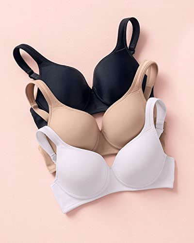 Leonisa High Coverage And Underwire Triangle Cups - Comfort Bras For Women Beige #TOP2