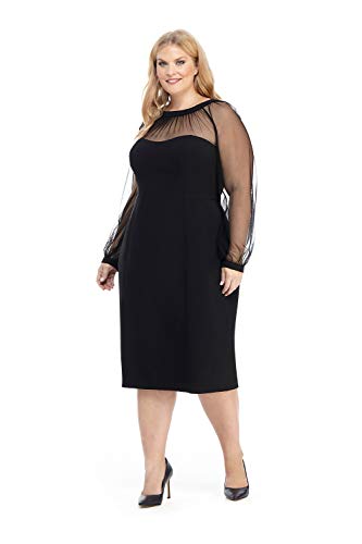 Image of Maggy London Women's Illusion Dress Occasion Event Party Holiday Cocktail Guest of Wedding.