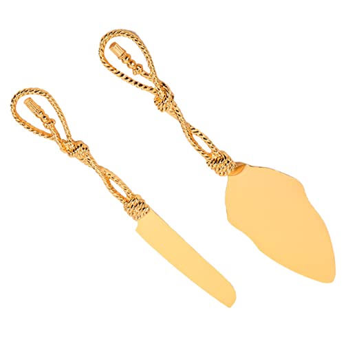 PRETYZOOM 1Set Elegant Cake Severing Cake Spatula and Cutter Kit for Weddings Birthdays and Special Occasions Easy to Clean Design