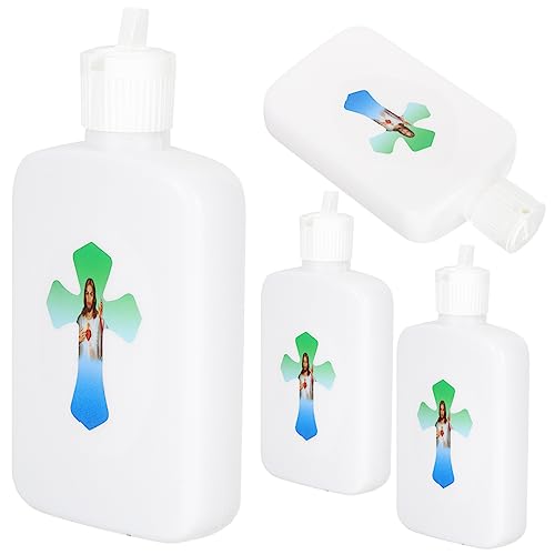 Botella de agua con anillo de atrapamiento, botella de agua de la Santa Iglesia, pequeñas botellas sagradas vacías, decoración de adorno, kit de bendición, botella de agua