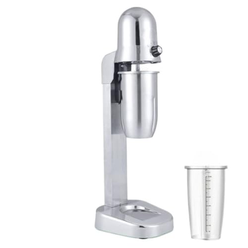 Emidor 電動ミルクシェイクマシン、ステンレススチール製ブレンダー、電動ミルク泡立てシェイカー、2速、シェイクとかき混ぜが可能、ミルクティーショップ/商業用に最適 (B)