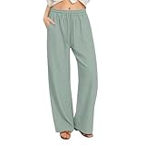 Occasions : À la maison, à la plage, en vacances ou au travail, les pantalons fluides, shorts d'été et capris en lin RLEHJN sont parfaits pour les beaux jours et vous permettent d'afficher style et élégance. Un incontournable de la mode cet été. Pantalon large femme ete, pantalon ete femme voyage, pantalon lin femme fluide.