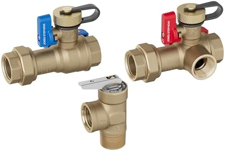 3/4" IPS Tankless Water Heater Valve Service Kit with Pressure Relief Valve