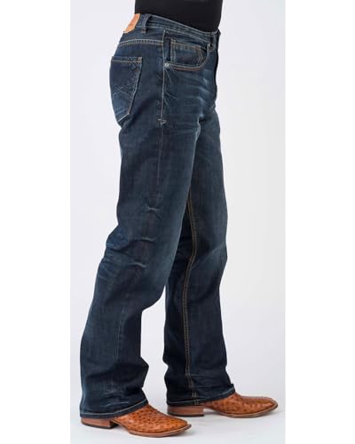 Stetson Men's Modern Fit Bootcut Jeans Blue 33W x 32L2