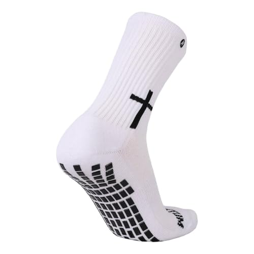 Momentum Cross Religious Men and Women Soccer Socks, Anti-Slip Grip Socks for Soccer, Running, Football, Crew Length.3