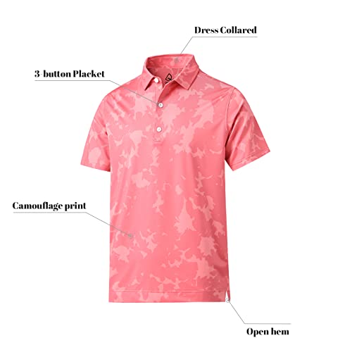 Deolax Mens Polo Shirts Fashion Prints Athletic Golf Polo Shirts Casual Classic Fit Soft Breathable Short Sleeve Polo Shirt Lightweight Lapel Polo T-Shirt Top Performance Quick Dry Polo Shirts For Men #TOP1