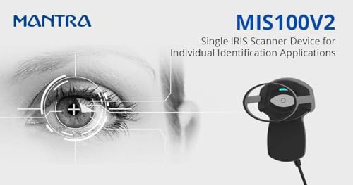 Image of Mantra MIS100V2 Single IRIS Scanner | Biometric Authentication | RD Service Enabled | Aadhar & KYC Verification | USB Interface