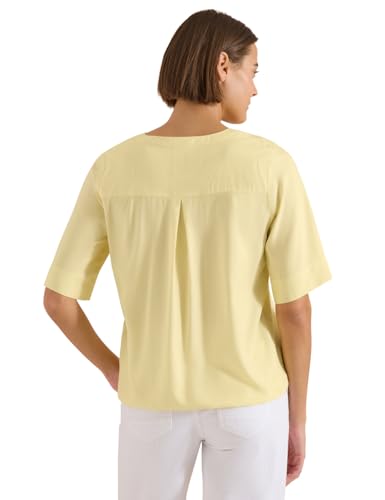 Cecil Solid Splitneck Blouse Light Buttermilk Yellow XL – Ansicht 2
