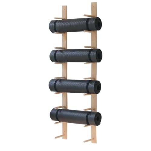 Support tapis de yoga mural pour libérer l'espace au sol