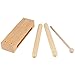 SEHOI 2 Pack 7 Inches Wood Rhythm Block, Musical Wood Block Percussion Instrument with Mallet, Solid Hardwood Percussion Rhythm Blocks for Creating Loud and Resonant Tone
