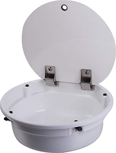 ZY Boat Caravan RV Camper Round White Acrylic Sink with Lid ?430140mm GR-Y010 (Without Faucet)