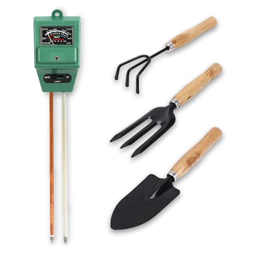 Image of FreshDcart Solar pH Meter for Soil Testing - New 3 in 1 Soil Moisture Sensor, Soil pH Meter for Agriculture & Solar Light Meter, Moisture Meter for Plants, Acidity Tester with 3 Gardening