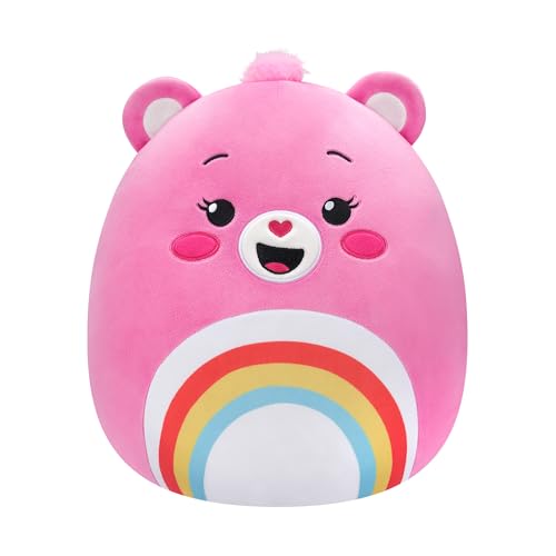 Image of Squishmallows Care Bears | Cheer Bear 12inch Plush | Collectable Cute Plush Toy, Cuddly Toys for Children, Soft Toys, Cute Teddies Suitable for Girls and Boys Ages 3