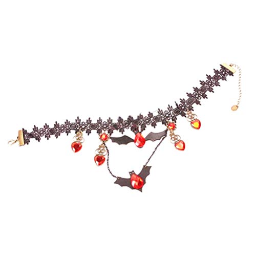 AETOK Gargantilla con colgante de murciélago negro de Halloween Cover