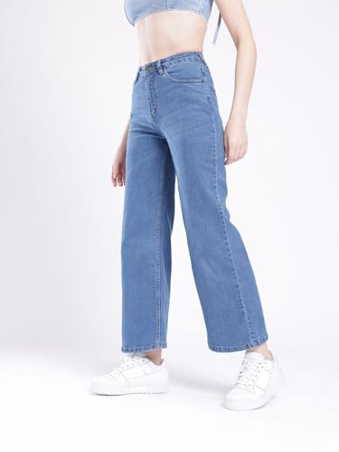 Image of Women's High Waist Denim Jeans | Straight, Relaxed, Wide Leg & Baggy Fit | High Rise Loose Oversized Denim Pants for Women | Comfortable Casual Everyday Wear | Oversized Woman baggys