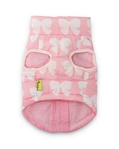 DroolingDog Gepolsterte Hundejacke, Hundekleidung, kaltes Wetter, gesteppte Bomberjacken für kleine Hunde, Mädchen, groß, rosa