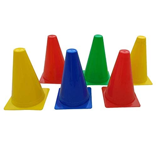 Wirmon Agility Marker Cones Used in Soccer, Cricket, Training in polyethylene for Sports Training, Traffic Cone, Dog Agility and Outdoor Agility Training (6)-image-6