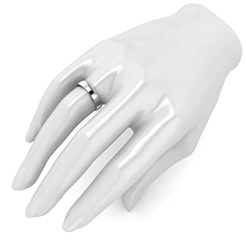 LANDA JEWEL Unisex Solid 10k White Rose Yellow Gold 4mm Comfort Traditional Highly Polished Wedding Ring Plain Band4