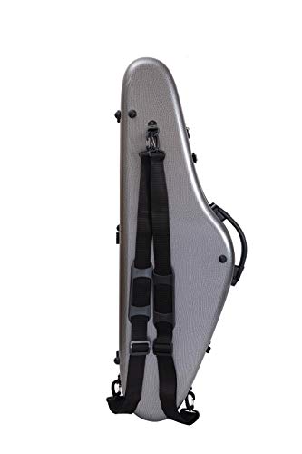 Aileen Violin Hard Case 4/4 Full Size Luxury with Hygrometer Suspension, Light Black