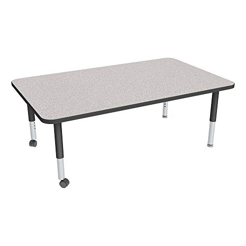 Image of Rectangle Adjustable-Height Mobile Preschool Activity Table (36 inch W x 60 inch L)