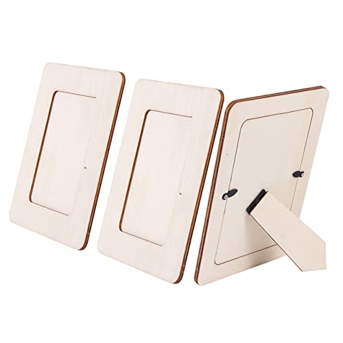 COHEALI Wooden Picture 3pcs Kids Artwork Frames DIY Painting Craft Perfect Present