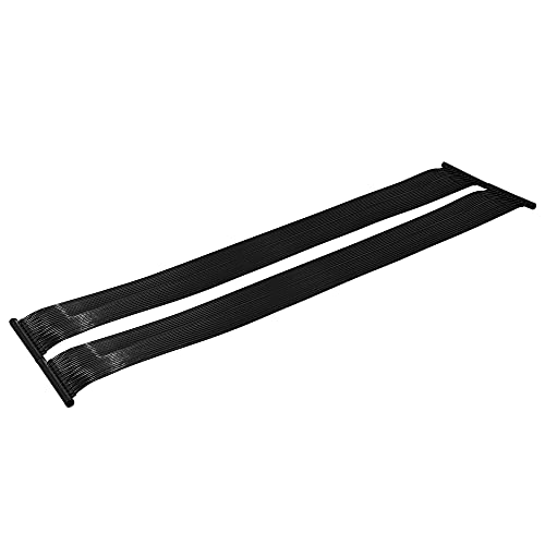 Outsunny Réchauffeur Solaire d'eau pour Piscine Hors Sol - Lot de 2 Tapis solaires Chauffants Piscine - Chauffeur écologique Piscine - PE Noir