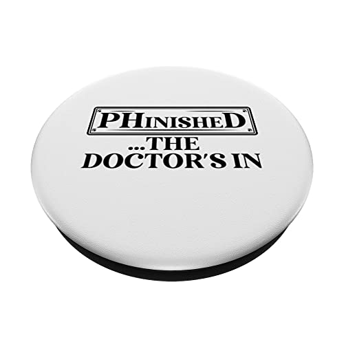 Phd Graduation Doctorate Degree Dissertation Masteral Grad PopSockets Swappable PopGrip, Black - Image 2