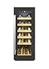 Candy DiVino Cantinetta Vino da Incasso, 20 Bottiglie, 1 Zona, con Vetro Anti-UV e Filtro ai Carboni Attivi, 6 Ripiani in Legno, Luce LED Interna, Classe F, 29,5 x 57,5 x 81,3 cm, Nera - CCVB 30/1
