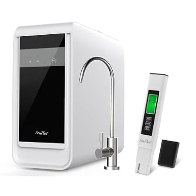 SimPure Q3-600 Tankless Reverse Osmosis System, 7 Stage Under Sink Water Filter System 600 GPD + TDS Meter Digital Water Tester