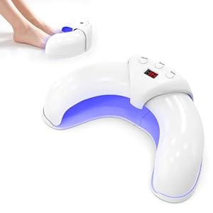 Fungal Nail Laser Device, Rapid and Intensive Nail Fungus Treatment,Ingrown Toenail Treatment,Suitable for Toenails and Fingernails,12 * 470nm Blue Light & 6 * 905nm Infrared,Foldable Design