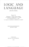 Logic and Language Second Series B0010X8CW4 Book Cover