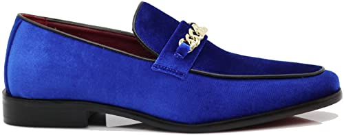 Image of Enzo Romeo Plum05 Men's Dress Loafers Elastic Slip on with Buckle Fashion Shoes