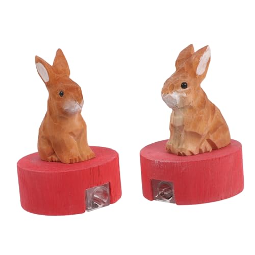 SECFOU 2個かわいい小型ウサギ型筆削り器 木製手動式 筆 クレヨン対応 学生や の学習 絵画用 で使いやすいコンパクトデザイン