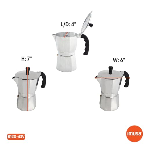Imusa B120-43V Usa Aluminum Stovetop 6-Cup Espresso Maker thumb #7