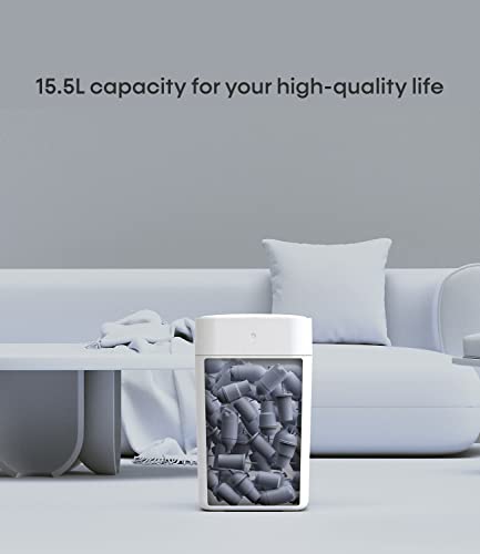 Townew T1S Smart Trash Can,4.1 Gallon Automatic Garbage Bin With Self-Sealing And Self-Changing,Motion Sense Activated Trashcan For Kitchen Bathroom Office,Large,White #TOP6