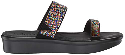 Skechers Cali Women's Bumblers-Bright Start Slide Sandal,black/multi,9 M US